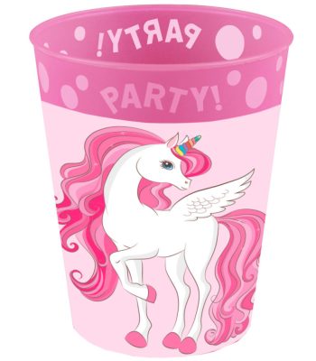 Unikornis Rainbow Colors micro prémium műanyag pohár szett 4 db-os 250 ml