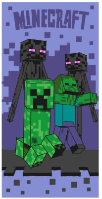 Minecraft Sketch Mobs fürdőlepedő, strand törölköző 70x140cm