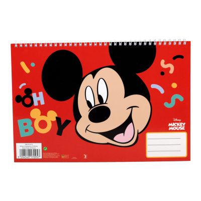 Disney Mickey Oh Boy A/4 spirál vázlatfüzet, 30 lapos