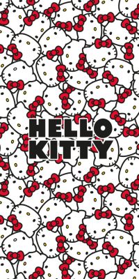 Hello Kitty Red Bows fürdőlepedő, strand törölköző 70x140cm