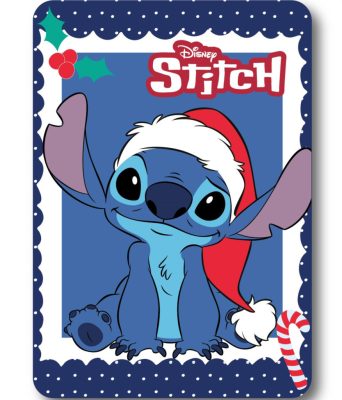 Disney Lilo és Stitch, A csillagkutya Holiday Karácsonyi polár takaró 100x140cm
