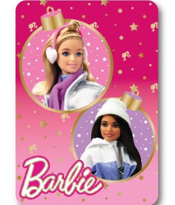 Barbie Winter Karácsonyi polár takaró 100x140cm