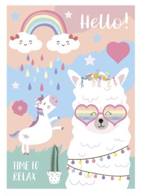 Láma Time to Relax A/4 gumis mappa