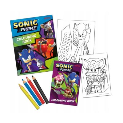 Sonic színezőfüzet színesceruzákkal