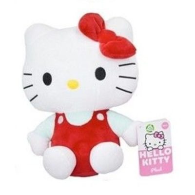Hello Kitty plüssfigura 23 cm - piros