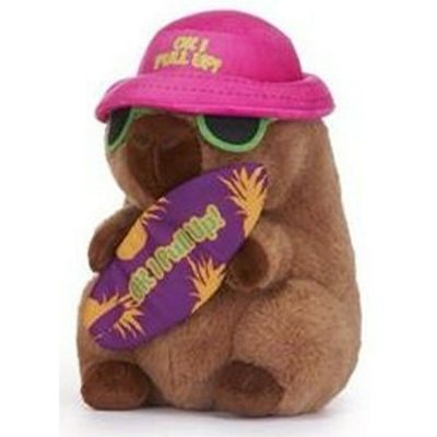 Capybara plüssfigura szörfdeszkával 22 cm - Világos barna