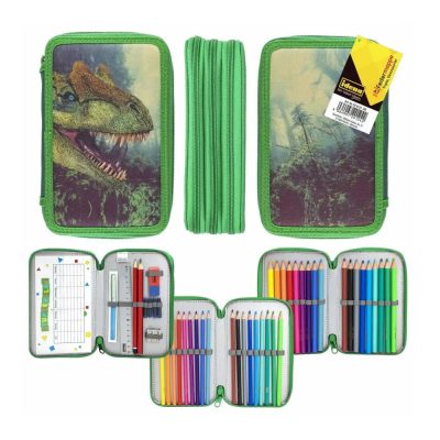 Dinoszauruszos tolltartó - 3 emeletes