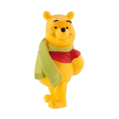 Micimackó figura 6 cm - zöld sállal