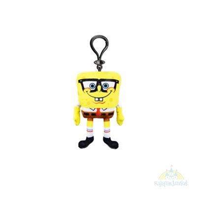 SpongyaBob plüssfigura - szemüveges akasztható