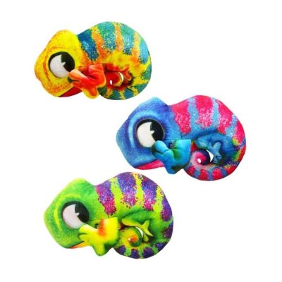 Kaméleon plüssfigura 25 cm - többféle - 1 db