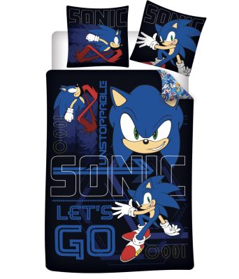 Sonic a sündisznó Unstoppable gyerek, ovis ágyneműhuzat 100×135cm, 40×60 cm