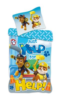 Mancs Őrjárat Help! ágyneműhuzat 140×200cm, 70×90 cm
