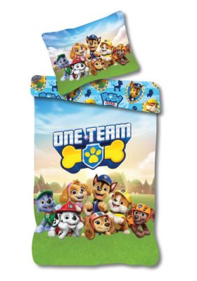 Mancs Őrjárat One Team ágyneműhuzat 140×200cm, 70×90 cm