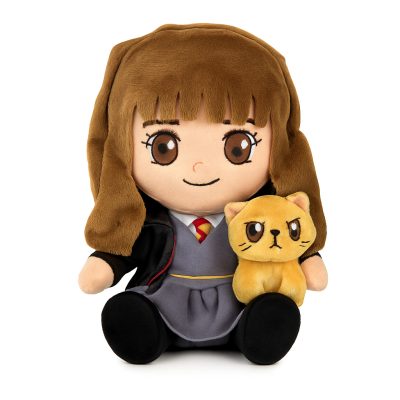 Hermione Granger ülő plüssfigura kisállattal 25 cm