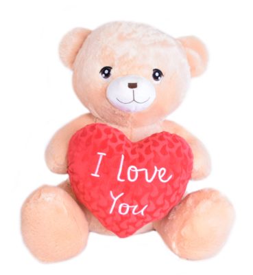 Berry Bear szívvel plüssmaci 100 cm - Óriás méret 