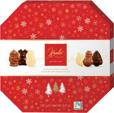 Hamlet Karácsonyi Csokoládéfigurák Mogyorókrémmel töltve 195g
