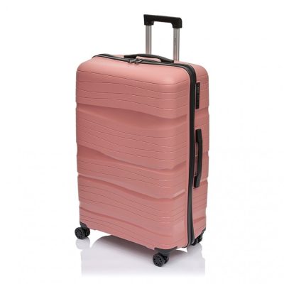 Lima Black púder rózsaszín S Wizzair 55x40x23 bőrönd