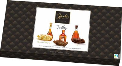 Hamlet Fehér-, Tej- és Étcsokoládé pehellyel szórt Alkoholos Trüffel Válogatás 375g