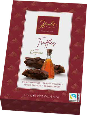 Hamlet Étcsokoládé pehellyel szórt Cognac-os Trüffel 125g