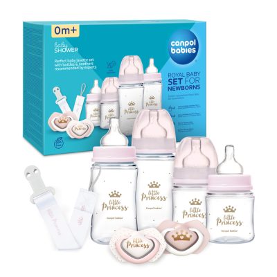 Canpol babies ajándékszett újszülöttek számára ROYAL BABY pink
