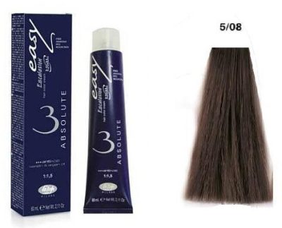 Lisap Easy Absolute ammónia rezorcin és PPD mentes hajfesték, 5/08