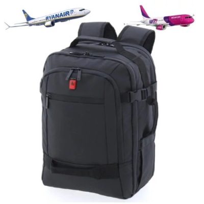 Gladiator fekete WizzAir, Ryanair méretű kabinhátizsák