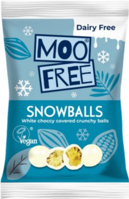 Moo Free Karácsonyi Choccy Rocks - Hógolyó LF, GF, Vegán 35g