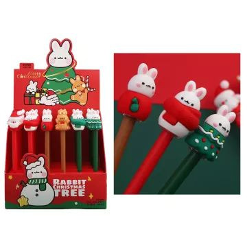 Karácsonyi nyuszi figurás zseléstoll - többféle