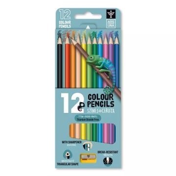 Ars Una: Háromszögletű, színes ceruza - 12 darabos