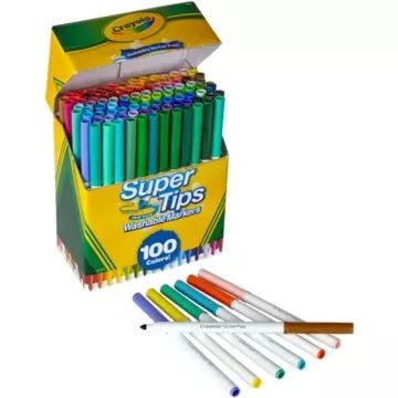 Crayola: SuperTips kimosható filctoll készlet - 100 db-os