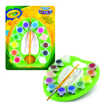 Crayola: Paletta lemosható festékkel és ecsettel - 12 db-os