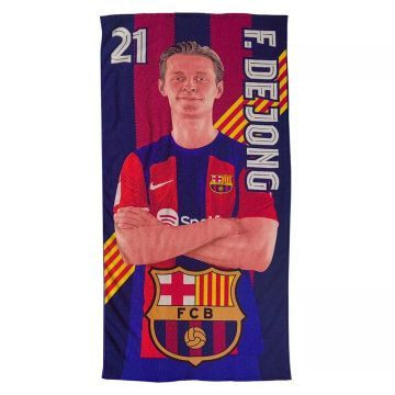 FC Barcelona: Strandtörülköző De Jong, mikroszálas - 100 x 180 cm