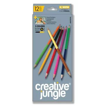 Creative Jungle 12 darabos dupla színes ceruza készlet kifestővel