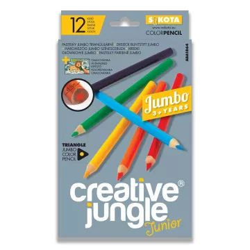 Creative Jungle 12 darabos jumbo háromszögletű színes ceruza