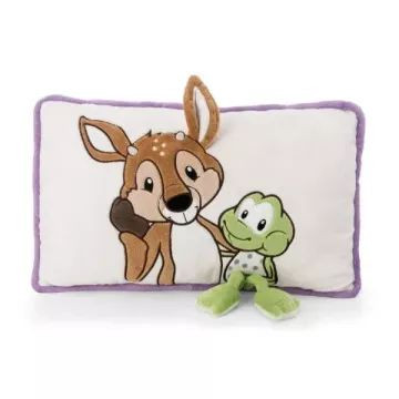 Nici Green: René őzbak és Fridolin béka párna - 43 x 25 cm