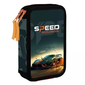 Sportautó mintás kétemeletes tolltartó