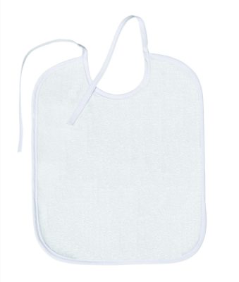  1 db-os frottír fehér előke PEVA hátfallal