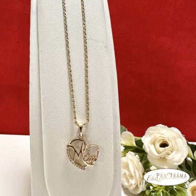 18K Gold filled medálos nyaklánc- Heart&mom
