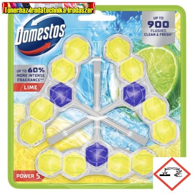 Domestos Power5 3× 50 g Lime (wc illatosító, wc fertőtlenítő)