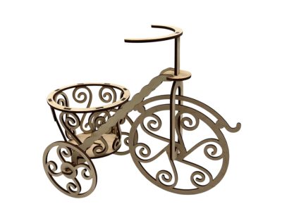 Mini retro tricikli dekoráció