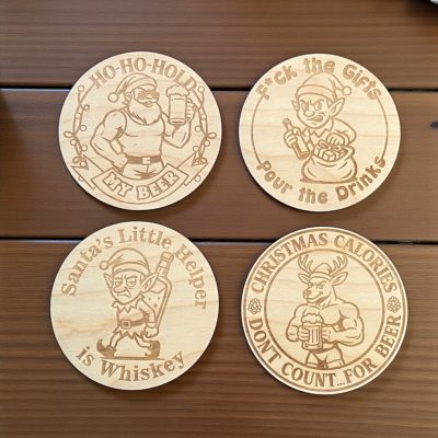 Karácsonyi poháralátét szett - 4 db/csomag