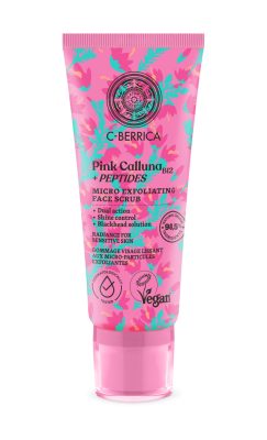Natura Siberica C-Berrica Pink Calluna Mikrohámlasztó arcradír B12 vitaminnal és peptidekkel, 100 ml
