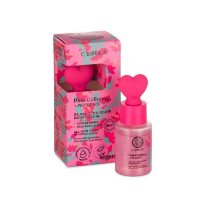 Natura Siberica C-Berrica Pink Calluna "Glass-Like" Ragyogásfokozó szérum B12-vitaminnal és peptidek