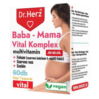 DR. Herz "Baba-Mama Vital Komplex" multivitamin jód nélkül - 60 db