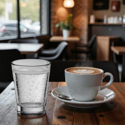 Caffeino kísérős pohár 90 ml üveg, 6 db-os csomag - Borgonovo olasz minőség