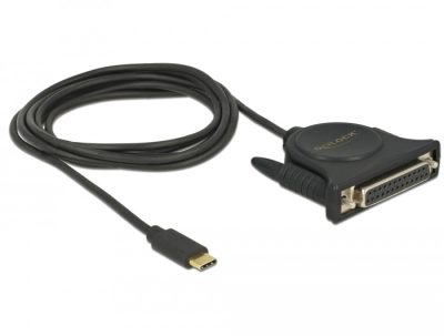 Delock Adapter USB Type-C™ 2.0 apa > 1 x párhuzamos DB25 anya csatlakozó