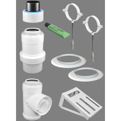 TRICOX KULCS05 koncentrikus külső fali szerelő csomag PPs/alu 110/160 mm