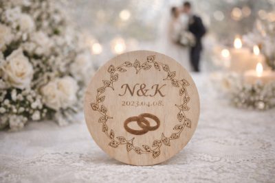 Esküvői Poháralátét (Monogramm)