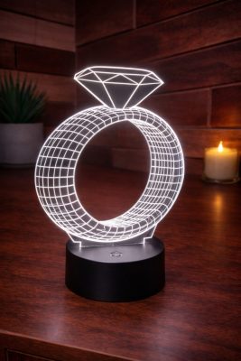 3D Gyűrű LED Lámpa