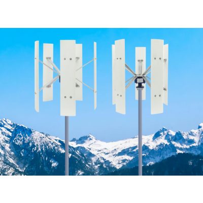 Függőleges szélturbina 3000 vertikális tengelyű 3 lapátos szélkerék áramtermelésre 24V 3000W, töltésvezérlővel 
